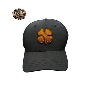 Black Clover Memory Fit Hat Gray Yellow 4 Leaf Clover Live Lucky Cap Size L/XL